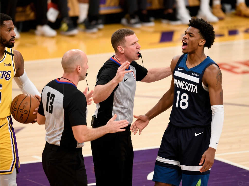 【直击】爱德华兹被罚下场，湖人主场险胜森林狼